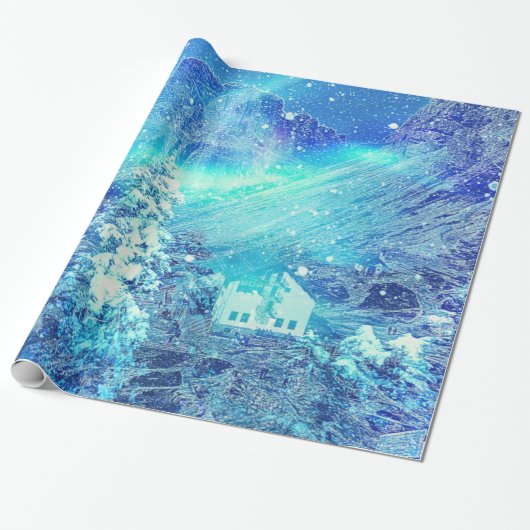 Aurora In Valleys Geweldige Kerstmis Cadeaupapier (Uitgerold)
