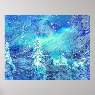 Aurora in Valleys Poster