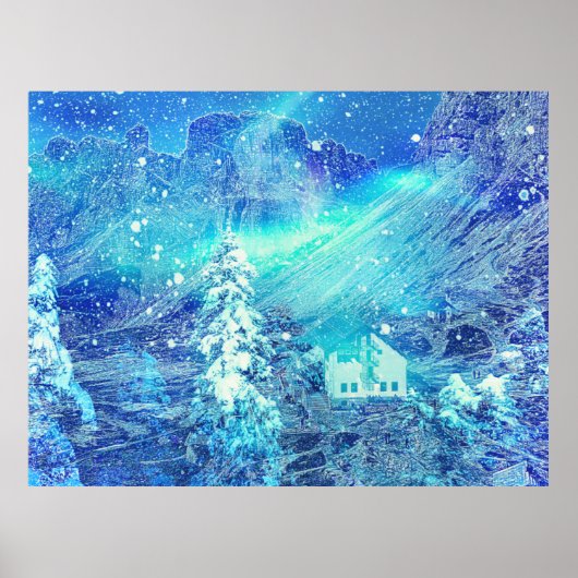 Aurora in Valleys Poster (Voorkant)