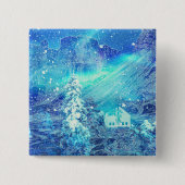 Aurora in Valleys Vierkante Button 5,1 Cm (Voorkant)