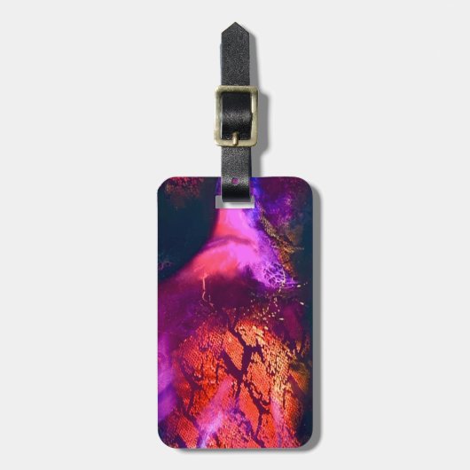 Aurora-Inspired Luxury Art Bagagelabel (Voorkant verticaal)