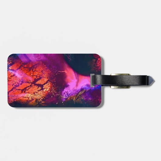 Aurora-Inspired Luxury Art Bagagelabel (Achterkant horizontaal)