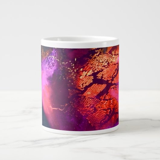 Aurora-Inspired Luxury Art Grote Koffiekop (Voorkant)