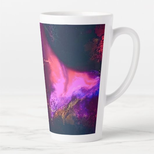 Aurora-Inspired Luxury Art Latte Mok (Rechts)