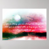 Aurora Landscape Inspirerend Typografie Quote Poster (Voorkant)