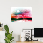 Aurora Landscape Inspirerend Typografie Quote Poster (Thuiskantoor)