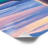 Aurora Letter B Poster | Northern Lights Art Print (Hoek)