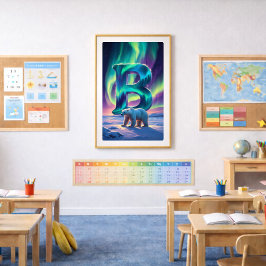 Aurora Letter B Poster | Print van kunst van het n