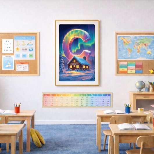 Aurora Letter C Poster | Print van het Noorderlich