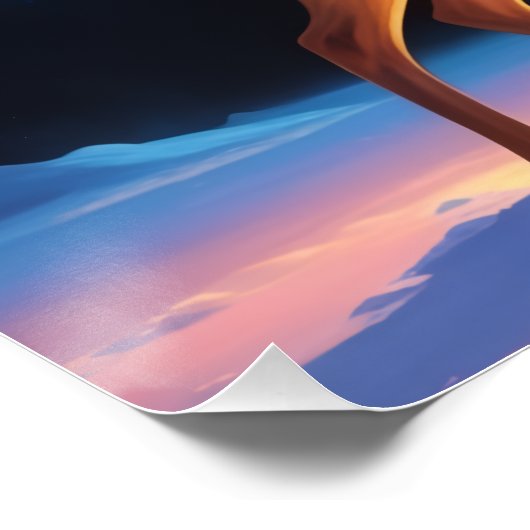 Aurora Letter D Poster | Northern Lights Art Print (Hoek)