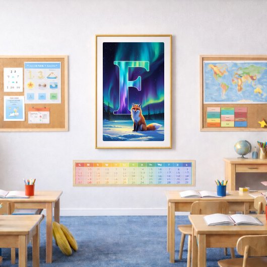 Aurora Letter F Poster | Noordelijk Licht Kunstpri