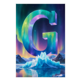 Aurora Letter G Poster | Print van het noorderlich