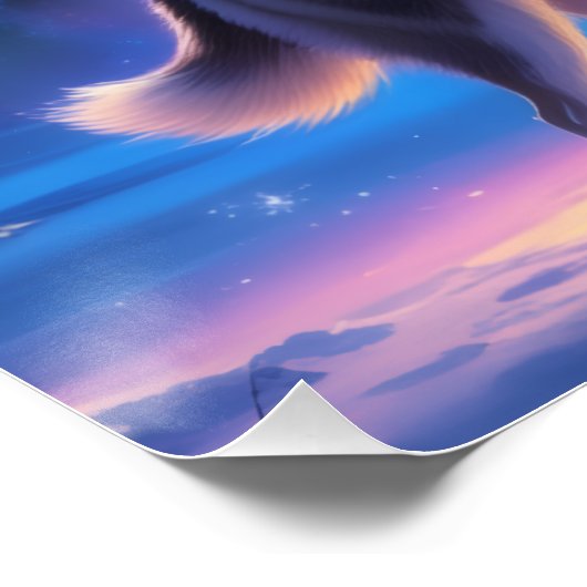 Aurora Letter H Poster | Northern Lights Art Print (Hoek)