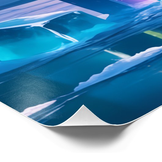 Aurora Letter I Poster | Northern Lights Art Print (Hoek)