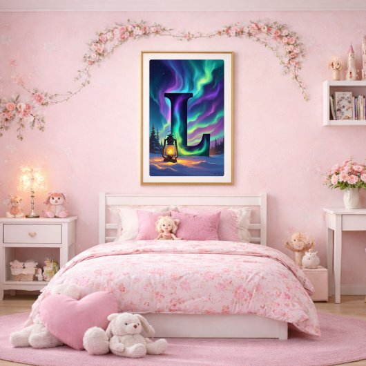 Aurora Letter L Poster | Kunst van het Noorderlich