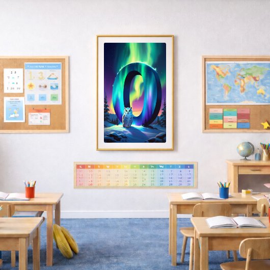 Aurora Letter O Poster | Kunst van het Noorderlich