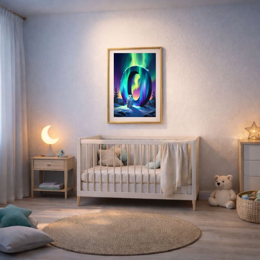 Aurora Letter O Poster | Kunst van het Noorderlich