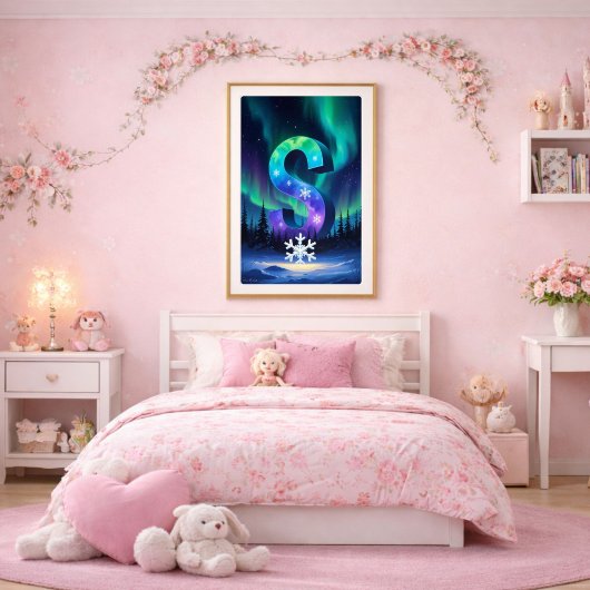 Aurora Letter S Poster | Kunst van het Noorderlich