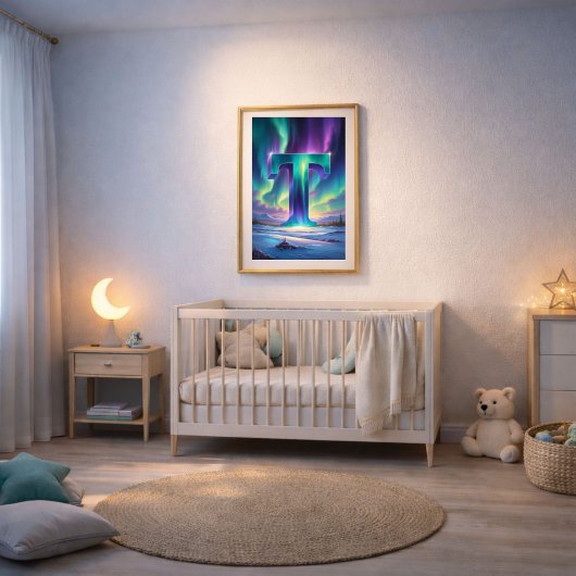 Aurora Letter T Poster | Kunst van het Noorderlich