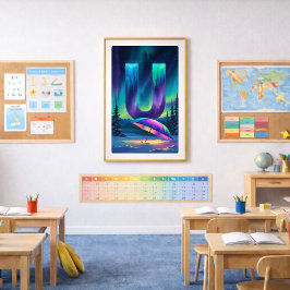 Aurora Letter U Poster | Kunst van het noorderlich