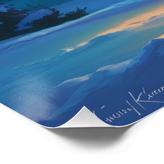 Aurora Letter U Poster | Northern Lights Art (Hoek)