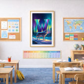 Aurora Letter W Poster | Kunst van het Noorderlich