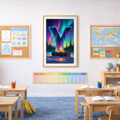 Aurora Letter Y Poster | Kunst van het Noorderlich