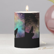 Aurora licht met wolven