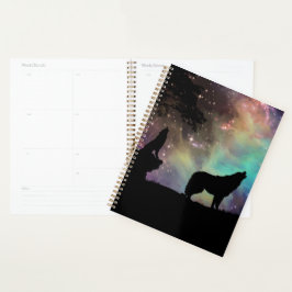 Aurora licht met wolven planner