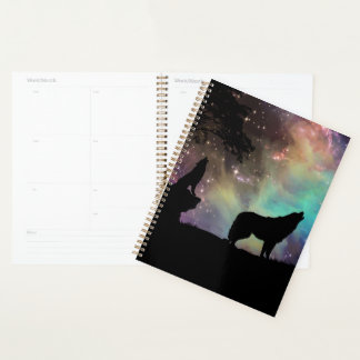 Aurora licht met wolven planner