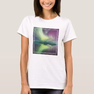 Aurora-lichten in lagune   Jokulsarlon, IJsland T-shirt