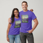 Aurora-Lichten Weerspiegelen in Lagune | IJsland T-shirt (Unisex)
