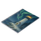 Aurora Lighthouse Christmas Kaart Notitieboek (Linkerzijde)