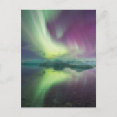 Aurora Lights in Lagoon | Jokulsarlon, Iceland Briefkaart (Voorkant)