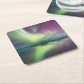 Aurora Lights in Lagoon | Jokulsarlon, Iceland Kartonnen Onderzetters (Schuin)