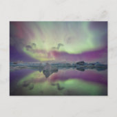 Aurora Lights Reflect Lagoon | Iceland Briefkaart (Voorkant)