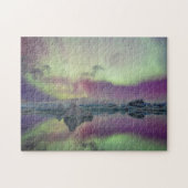 Aurora Lights Reflect Lagoon | Iceland Legpuzzel (Horizontaal)