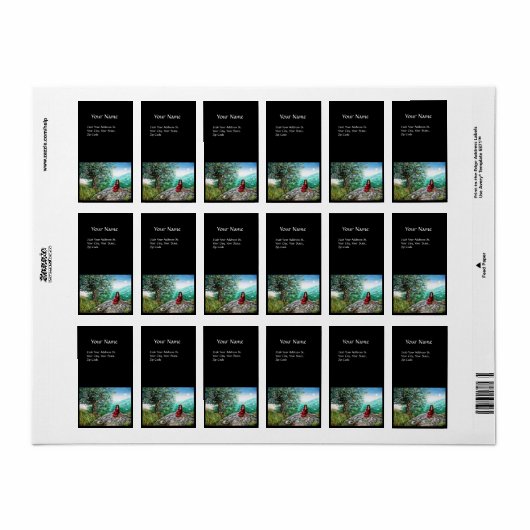 AURORA/MAGIC TREE, groen, blauw, Etiket (Full Sheet)