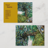 AURORA/MAGIC TREE, groen, blauw, geel Visitekaartje (Voorkant / Achterkant)