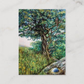 AURORA/MAGIC TREE, groen, blauw, geel Visitekaartje (Achterkant)