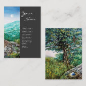 AURORA/MAGIC TREE, groen, blauw, grijs Visitekaartje (Voorkant / Achterkant)