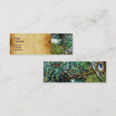 AURORA/MAGIC TREE, groen, blauw, perkament Mini Visitekaartje (Voorkant / Achterkant)
