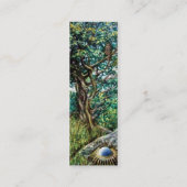 AURORA/MAGIC TREE, groen, blauw, perkament Mini Visitekaartje (Achterkant)