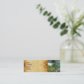 AURORA/MAGIC TREE, groen, blauw, perkament Mini Visitekaartje (Staand voorkant)