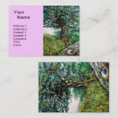 AURORA/MAGIC TREE, groen, blauw roze Visitekaartje (Voorkant / Achterkant)