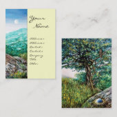 AURORA/MAGIC TREE, groen, blauw, wit Visitekaartje (Voorkant / Achterkant)