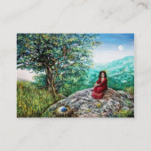 AURORA/MAGIC TREE, groen, blauw, zwart Visitekaartje (Achterkant)