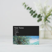 AURORA/MAGIC TREE, groen, blauw, zwart Visitekaartje (Staand voorkant)