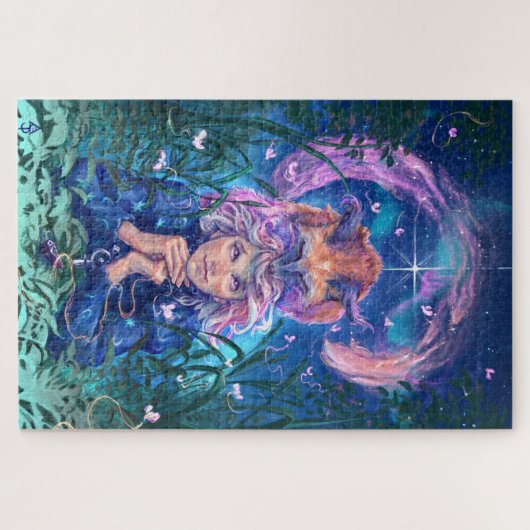 Aurora & Magicfox -Fantasy Night Under the Stars Legpuzzel (Horizontaal)