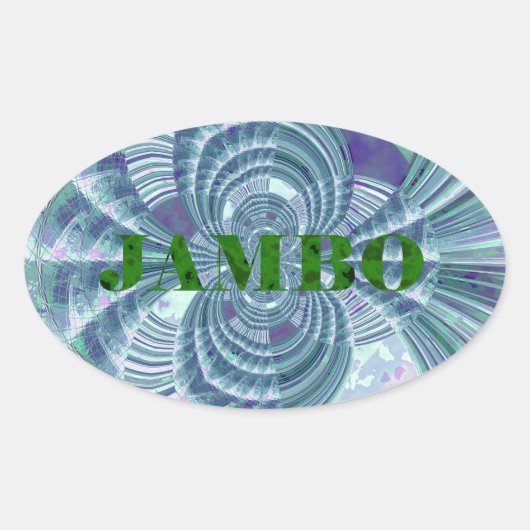 Aurora Matata Art Print Ovale Sticker (Voorkant)